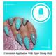 Nails On Board Handmade Press On Gel Nails- Holographic Aqua Blue X Small 50 gm - Nail Care