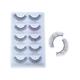 Bronson Professional False Eyelashes Set of 5 Pair 6D Long and Natural 211 Fake False Lashes 1's - Eyelashes