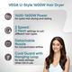 Vega U Style 1400-1600W Foldable Hair Dryer For Women & Men With Cool Shot, 2 Speed/Heat Settings, (Vhdh-24) - Hair Dryers