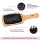 Bronson Professional Paddle Hair Brush Wooden with Strong & Fflexible Nylon Bristles 12's - Hair Brushes