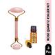House of Beauty Rose Quartz Roller Kit For Toning, Tightening, Depuffing Face & Undereyes (3Pcs) 1's - Face Oils
