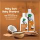 Mother Sparsh Milky Soft Baby Shampoo With Coconut Based Cleanser-Milk Protein and Vitamin E 400 ml - Baby Shampoo