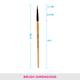 Vega Eye Liner Makeup Brush, Wooden Color 2's - Eye Brush
