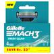 Gillette Mach 3 Fresh Clean Cartridge 4's - Razors & Cartridges
