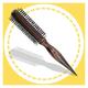 Bronson Professional Round Hair Brush Dark Brown Wooden for Quick Curls, Waves And Volume 12's - Hair Brushes