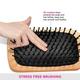 Bronson Professional Paddle Hair Brush Wooden with Strong & Fflexible Nylon Bristles 12's - Hair Brushes