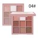 Miss Rose 9 Color Matte & Glitter Eyeshadow Palette 7001 - 123N 04 7.5 gm - Face Palettes