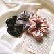 Mueras Silk Satin Scrunchies - Grey, Rose Gold and Black 3's - Hair Clips/Bands