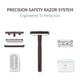 Bombay Shaving Companygun Metal Precision Safety Razor (with 5 Platinum Coated Feather Blades) 300 gm - Razors & Cartridges