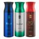 Ajmal Blu Raindrops Sacred Love Deodorant Spray (Pack of 3) 200 ml - Perfumes (Edt/Edp)