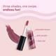 Plum Soft Swirl Lip Gloss, High-Shine Finish,Intense Pigment, 3 Shades In 1, 122 Cherry Chocolate 6 ml - Liquid Lipsticks