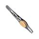 Vega Tweezer with Rubber Grip, Square Tip, 1 Piece (TW-04) 15 gm - Tweezers