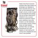 Bronson Professional Hair Extensions Out Curl 5 Clip-In 24 inch Black Brown Highlight No 28/2 1's - Hair Clips/Bands