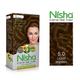 Nisha Creme Hair Color - 5.0 Light Brown 60 gm - Crème