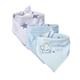 Mothercare Elephant and Turtle Dribbler Bibs - Blue (Pack of 3) - Feeding & Nursing