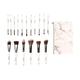 Plume Professional Makeup Brush Set Face and Eyes with Marbelicious Makeup Bag 16's - Face Brush