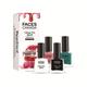 Faces Canada Ultime Pro Splash Mini Nail Enamel, Black Beauty + White O White + Bahama Breeze + Ignite, 20ml 1's - Nail Polish
