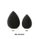 Boujee Beauty 1xsmall Sponge + 1xlarge Sponge (Charcoal Black) S01b 1's - Sponges & Applicators