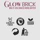 Half N Half Glow Brick Multi-Use Baked Highlighter with 5 Highlighting Shades, Pink Pearl-01 7.5 g - Highlighters & Illuminators