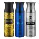 Ajmal Aurum & Blu & Silver Shade Deodorant Spray - For Men & Women (Pack Of 3) 200 ml - Perfumes (Edt/Edp)