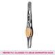 Vega Tweezer with Rubber Grip, Square Tip, 1 Piece (TW-04) 15 gm - Tweezers