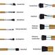 Bronson Professional bamboo makeup brush (Pack of 11) 1's - Face Brush