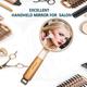 Majestique Golden Handle Mirror for Makeup, 8 Inch for Travel for Men and Women 1's - Multi-Stylers