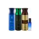 Ajmal Blu & Sacrifice II & Wisal Dahab Deo & Yearn EDP Pack of 4 20 ml - Women Perfumes (Edt/Edp)