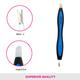 Vega Soft Touch Cutical Trimmer and Pusher, Black, Blue 2's - Tweezers