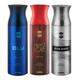 Ajmal Blu & Sacred Love & Silver Shade Deodorant Spray - For Men & Women (Pack Of 3) 200 ml - Perfumes (Edt/Edp)