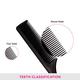 Vega Tail Hair Comb, for Women, Red (VC21272) 2's - Hair Combs