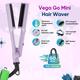 Vega Go Mini Hair Waver with Ptc Ceramic Coated Plates for Women, Purple (VHWR-02) 350 gm - Rollers & Curlers