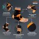 Tynor Ankle Support (Neoprene) (UN) - Black & Orange - Knee/Ankle/Leg/Foot Supports