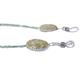 Modisch Green Beads With White Circle Stones With Golden Print Sunglasses Chain (JC-1402-Green) 1's - Wearables Sunglasses