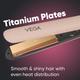 Vega Go Glam Hair Straightener with Titanium Plates & 3 Temperature Settings, Pink, (VHSH-32) 1's - Straighteners