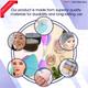 Majestique Facial Head Band, Dual Sided Silicone Brush with Makeup Remover Sponge - Multicolor 1's - Cleansing Brushes
