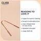 Gubb Copper Tongue Cleaner with Handle Made of Pure Copper Enriched with Anti-Bacterial Properties 1's - Floss & Tongue Cleaners