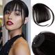 Bronson Professional Hair Extensions Clip-in Bangs Fringe Natural Black No 3 1's - Hair Clips/Bands