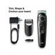 Braun Beard Trimmer 3, BT3321 for Men from Gillette, Hair Clipper, Lifetime Sharp Blades, 20 Length Settings Black and Vibrant Green 310 gm - Grooming Kits