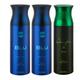 Ajmal Blu Blu Sacrifice II Deodorant Spray (Pack of 3) 200 ml - Perfumes (Edt/Edp)