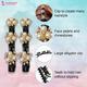 Majestique Stylish Pearl Braid Duckbill Clips, Styling Hair Pins, Crystal Stone 2's - Hair Clips/Bands