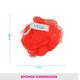 Vega Mini Sponge Loofah, Red and White, (VC2BA-3/12) 2's - Body Scrubbers & Brushes