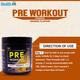 Healthvit Fitness Pre-Workout Explosive Energy Advance Formula Powder (Orange Flavour) 300 gm - General Health