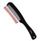 Vega Detangling Comb (2 Row) (1265) 36 gm - Hair Combs