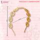 Majestique Gold-Plated Kundan Mathapatti Metal Hairband Ethnic Flower Design For Women 1's - Hair Clips/Bands