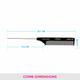 Vega Tail Hair Comb with Steel Pin for Women, Black, (VC2HMBC-305) 2's - Hair Combs