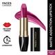 Faces Canada Matte Addiction Lipstick Luxurious Comfort HD Finish with Mulberry Oil & Shea Butter Brazen Pink 01 3.7gm - Lipsticks