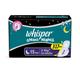 Whisper Maxi Nights Sanitary Pads for Women, XL, Pack of 15 Napkins 166 gm - Sanitary Napkins