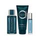 Ferragamo Intense Leather Set (Eau De Parfum 100ml + Shampoo & Shower Gel 100ml+Purse Spray 10ml) 1's - Men Perfumes (Edt/Edp)
