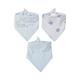 Mothercare Elephant and Turtle Dribbler Bibs - Blue (Pack of 3) - Feeding & Nursing